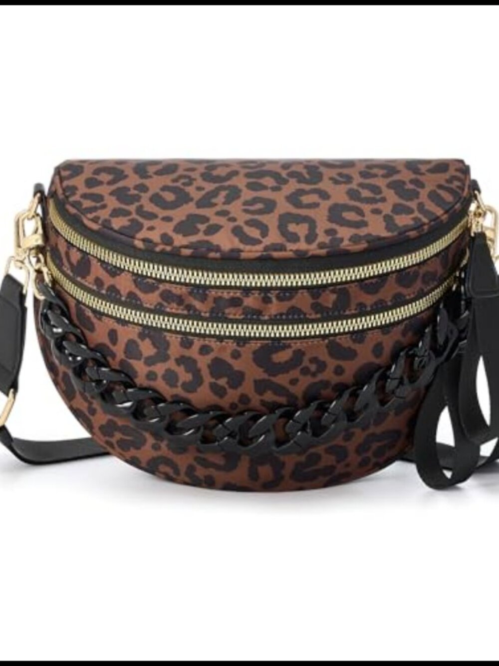 Checkered Nylon Crossbody Bum Bag Removable Strap Plus Size Friendly
